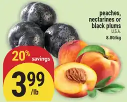Marché Adonis peaches, nectarines or black plums offer
