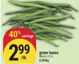 Marché Adonis green beans offer