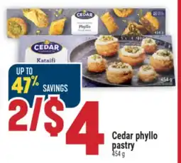 Marché Adonis Cedar phyllo pastry offer