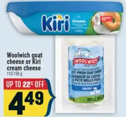 Marché Adonis Woolwich goat cheese or Kiri cream cheese offer
