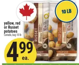 Marché Adonis yellow, red or Russet potatoes offer