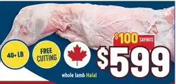 Marché Adonis whole lamb Halal offer
