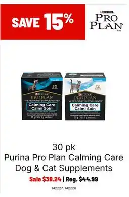 Ren’s Pets Depot Purina Pro Plan Calming Care Dog & Cat Supplements offer