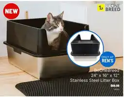 Ren’s Pets Depot BeOneBreed 24 x 16 x 12 Stainless Steel Litter Box offer