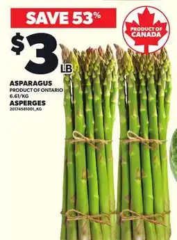 Independent Grocer ASPARAGUS offer