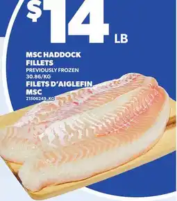 Independent Grocer MSC HADDOCK FILLETS offer