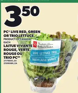 Independent Grocer PC LIVE RED, GREEN OR TRIO LETTUCE offer