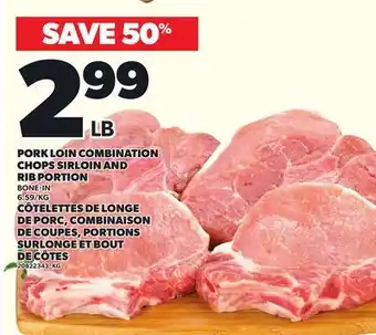 Independent Grocer PORK LOIN COMBINATION CHOPS SIRLOIN AND RIB PORTION offer