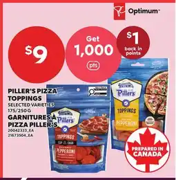 Independent Grocer PILLER'S PIZZA TOPPINGS, 175/250 G offer