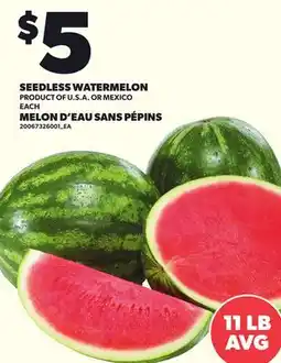 Independent Grocer SEEDLESS WATERMELON, 11 LB AVG offer