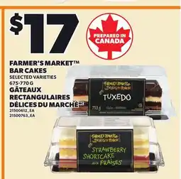Independent Grocer FARMER'S MARKET BAR CAKES offer