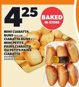 Independent Grocer MINI CIABATTA BUNS 10'S OR CIABATTA BUNS 6'S offer
