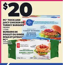 Independent Grocer PC THICK AND JUICY CHICKEN OR TURKEY BURGERS offer