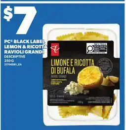 Independent Grocer PC BLACK LABEL LEMON & RICOTTA RAVIOLI GRANDI offer