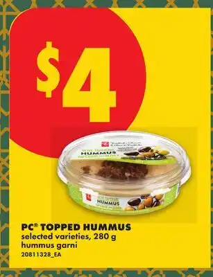 No Frills PC TOPPED HUMMUS offer