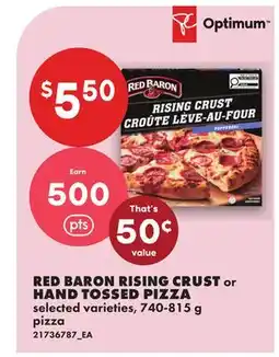 No Frills RED BARON RISING CRUST or HAND TOSSED PIZZA offer