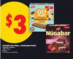 No Frills LECLERC GO PURE or NUGABAR BARS offer