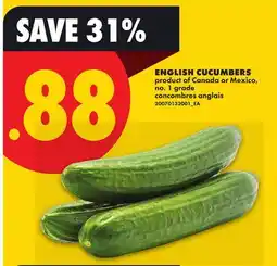 No Frills ENGLISH CUCUMBERS offer