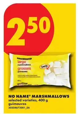 No Frills NO NAME MARSHMALLOWS offer