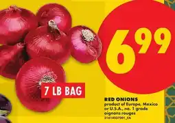 No Frills RED ONIONS, 7 LB BAG offer