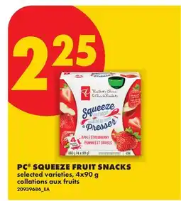 No Frills PC SQUEEZE FRUIT SNACKS offer