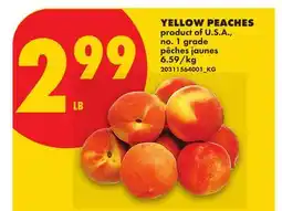No Frills YELLOW PEACHES offer