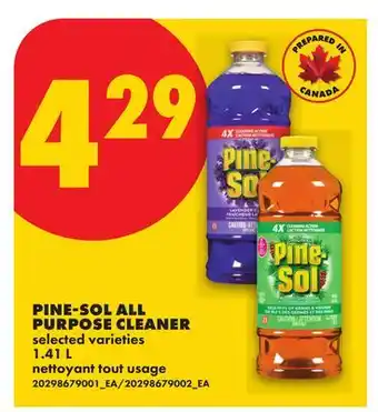 No Frills PINE-SOL ALL PURPOSE CLEANER offer