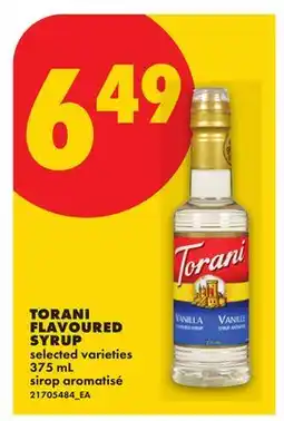 No Frills TORANI FLAVOURED SYRUP offer
