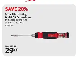 Home Hardware 14-in-1 Ratcheting Multi-Bit Screwdriver offer