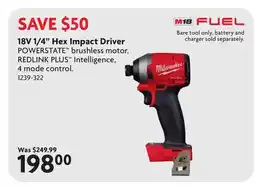 Home Hardware 18V 1/4 Hex Impact Driver offer