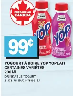 L'Intermarché YOGOURT À BOIRE YOP | DRINKABLE YOGURT offer