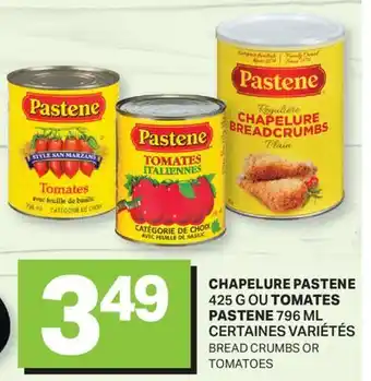 L'Intermarché CHAPELURE, 425 G OU TOMATES, 796 ML | BREAD CRUMBS OR TOMATOES offer