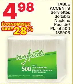 Rossy TABLE ACCENTS Napkins offer