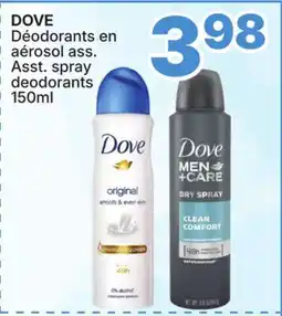 Rossy DOVE Asst. spray deodorants offer