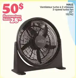 Rossy HAUZ 3-speed turbo fan offer