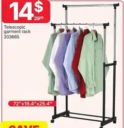 Rossy 72 x19.4 x25.4 Telescopic garment rack offer
