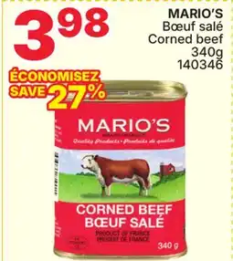 Rossy MARIO'S Corned beef offer
