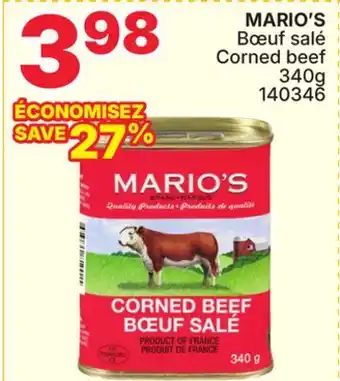 Rossy MARIO'S Corned beef offer