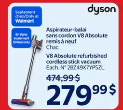 Walmart V8 Absolute refurbished cordless stick vacuum offer