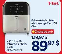 Walmart T-fal 7-in-15.3-qt. Infrared air fryer offer