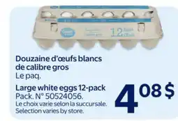 Walmart Large white eggs 12-pack offer
