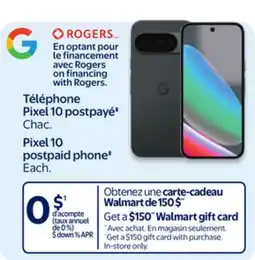 Walmart Pixel 10 Postpaid Phone offer