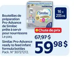 Walmart Similac Pro-Advance ready to feed infant formula bottles Pack offer