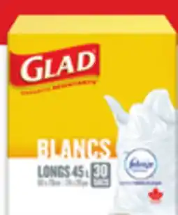 Walmart Glad white kitchen garbage bags 30s-52s offer