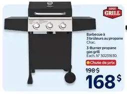 Walmart Expert Grill 3-Burner propane gas grill offer