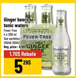 Mayrand Ginger beers or tonic water Fever Tree offer
