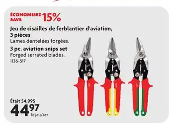 Home Hardware 3 pc. aviation snips set offer