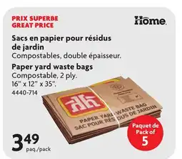 Home Hardware Paper yard waste bags offer