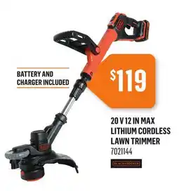 Canac 20 V 12 in Max Lithium Cordless Lawn Trimmer offer