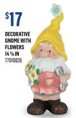 Canac Decorative Gnome with Flowers 14 5/8 in offer